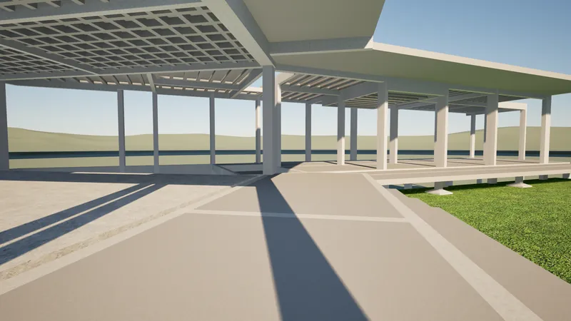 Casa Gabriel — Residência com estrutura em concreto e grandes vãos, modelada e coordenada em BIM.