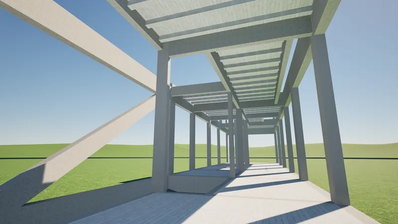 Casa Primavera — Residência com estrutura em concreto e vãos livres, modelada em BIM.